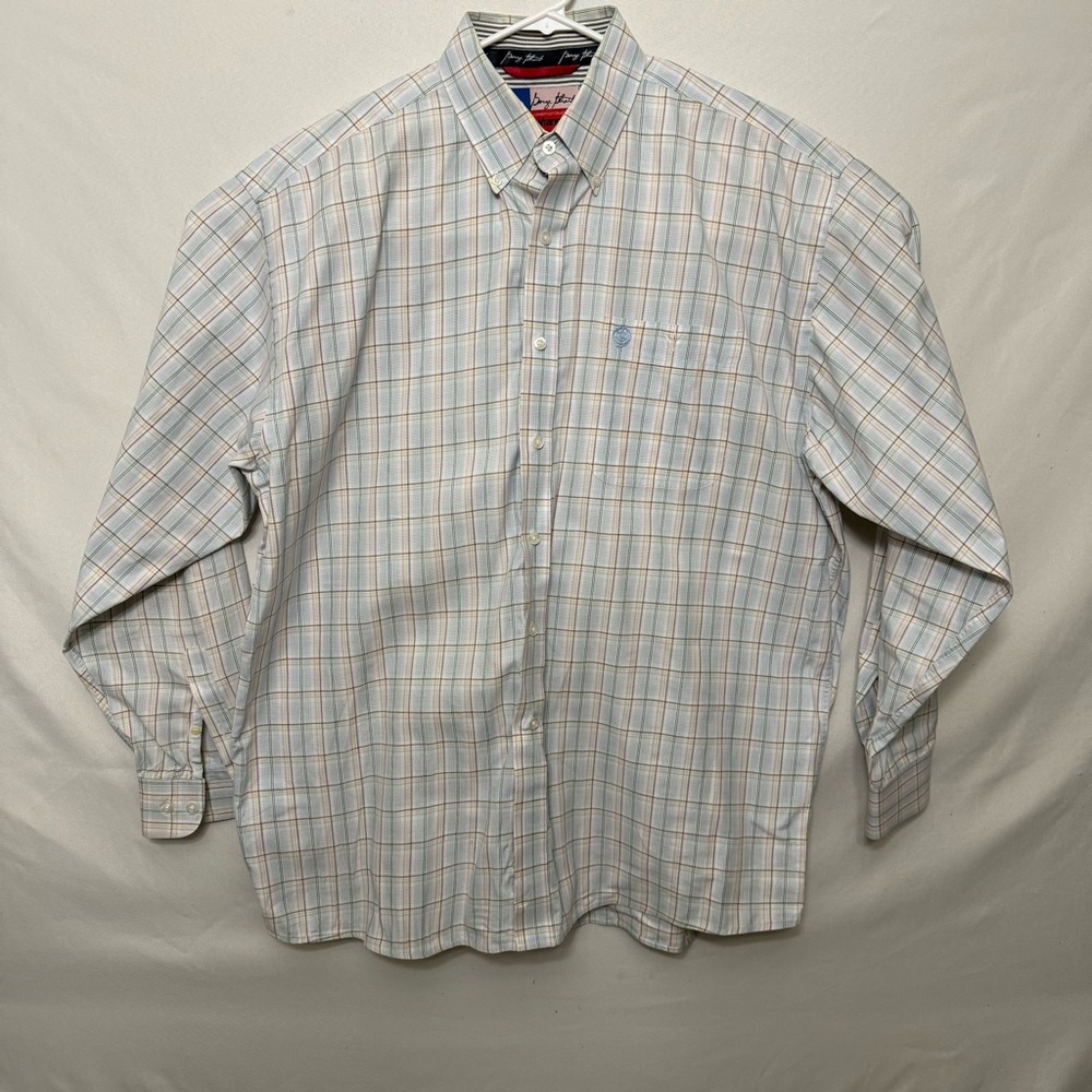 Wrangler George Strait Long sleeve Button Down Plaid cowboy cut collection